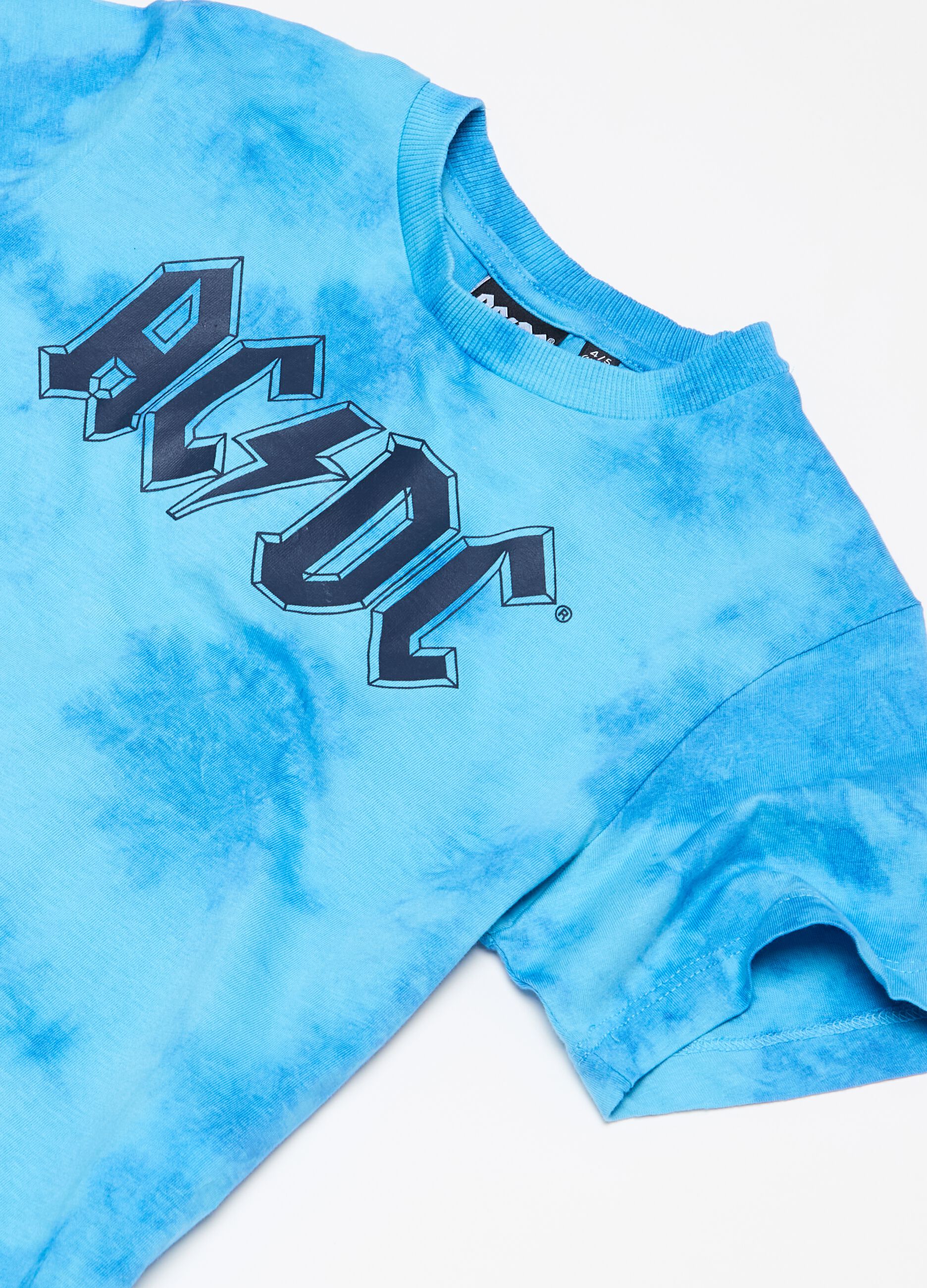 T-shirt Tie Dye con stampa AC/DC