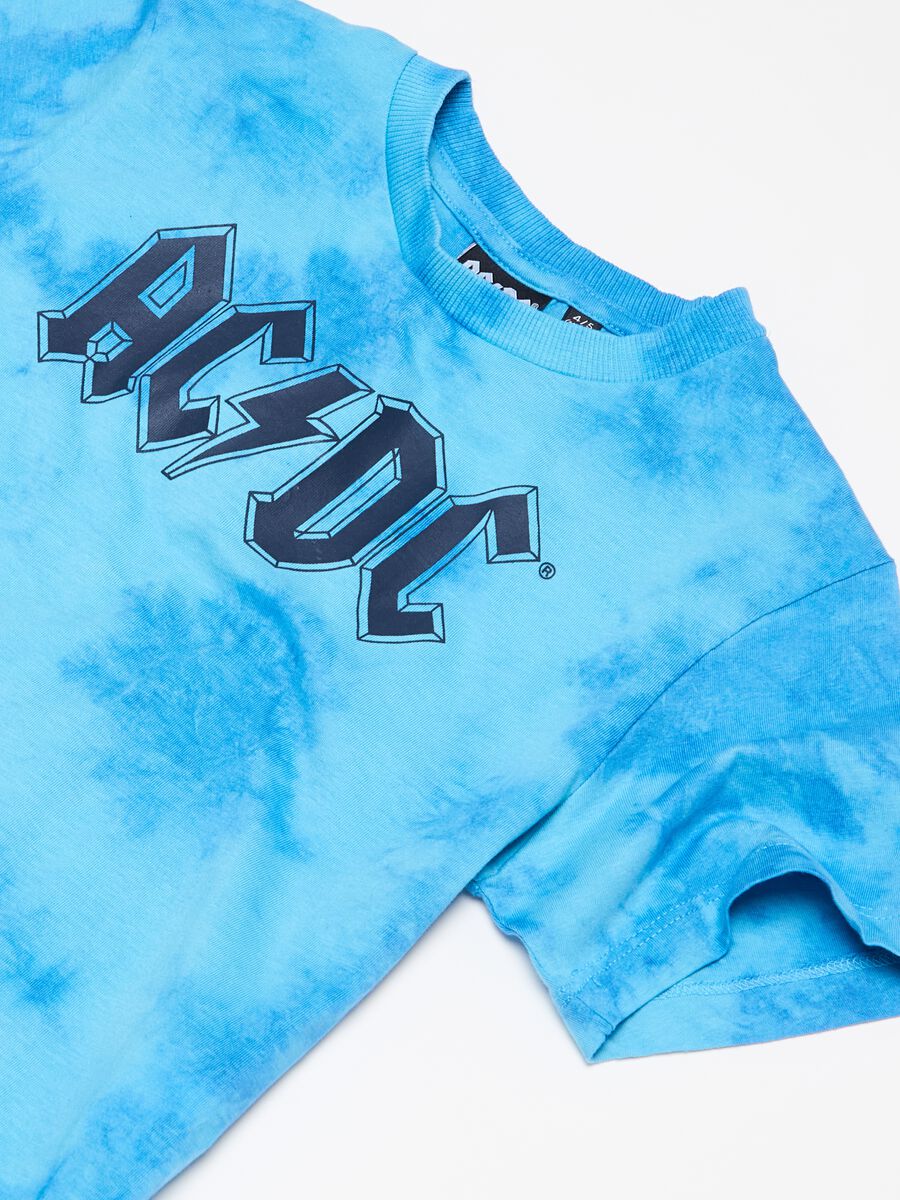 Tie-dye T-shirt with AC/DC print_2