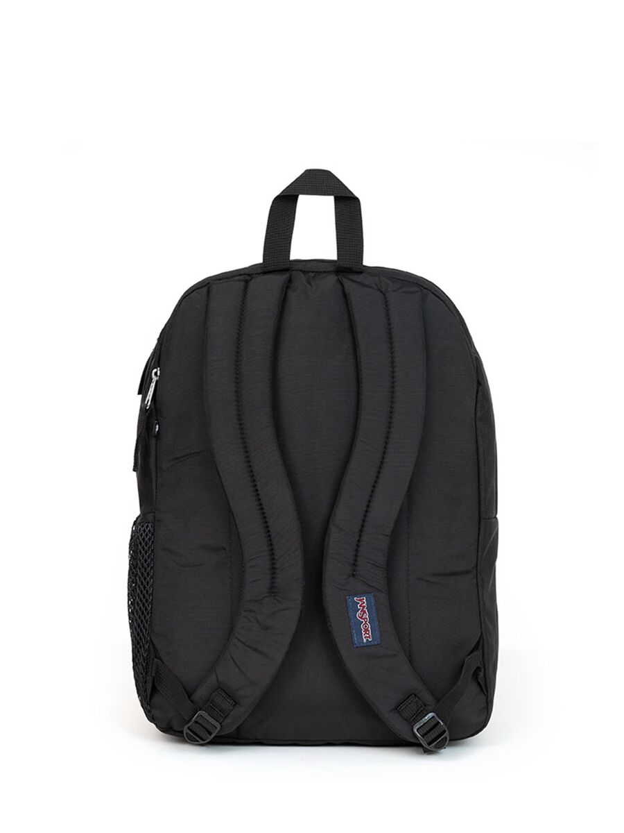 Schwarzer Rucksack mit Fronttasche und Mesh-Eins&auml;tzen_2