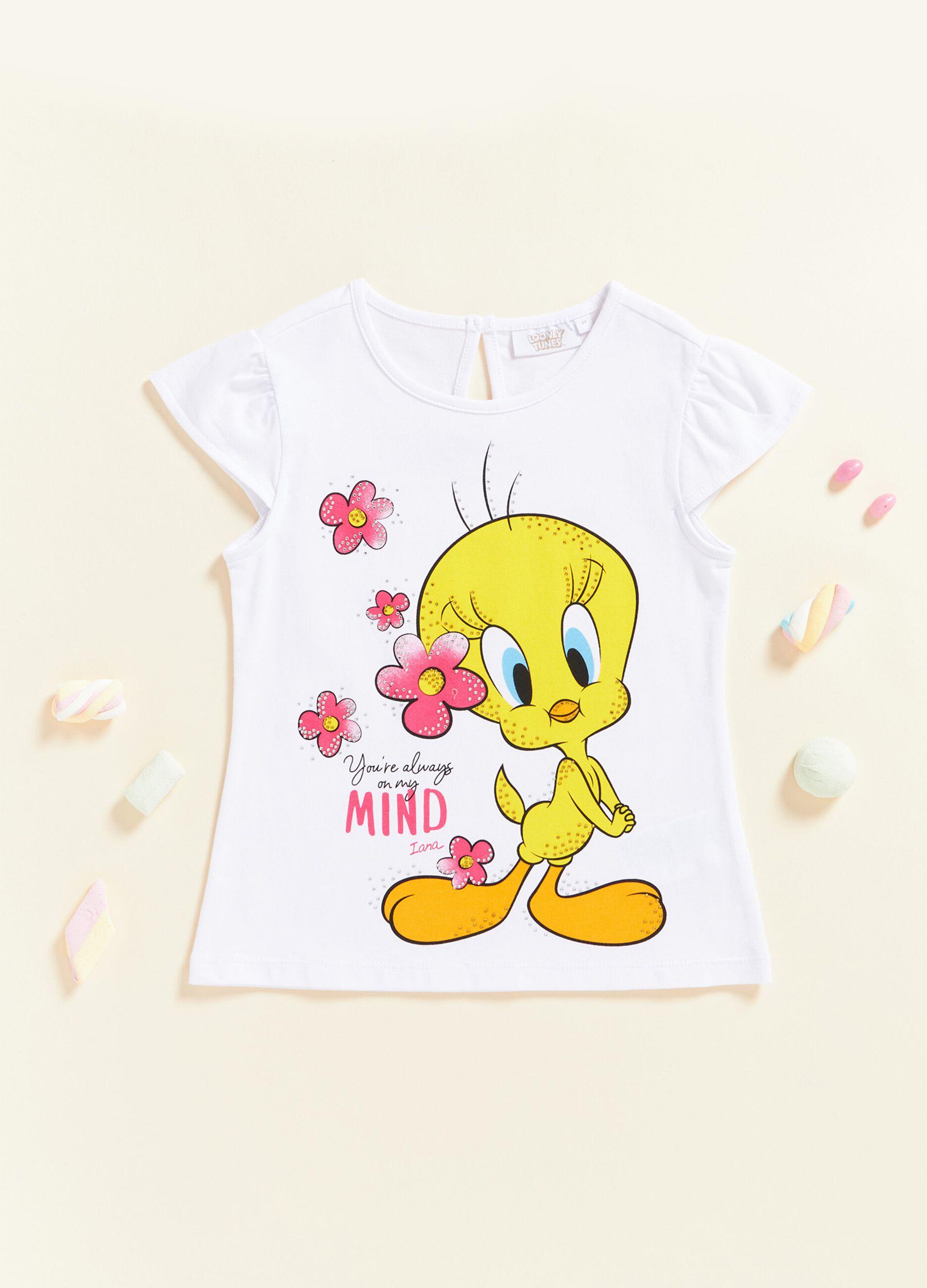 Camiseta con motivo de personaje amarilla niña