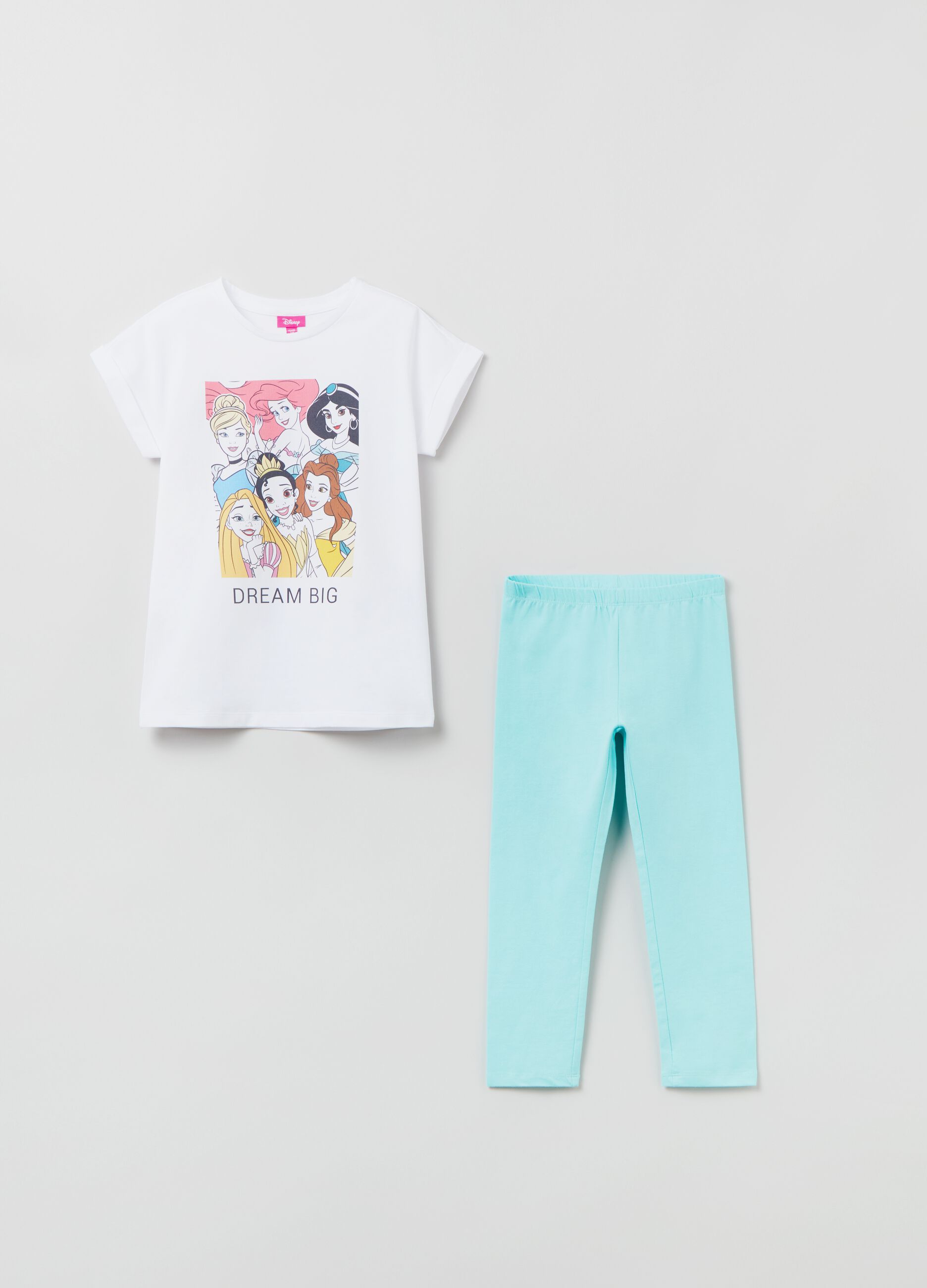 Pack jogging camiseta Princesas Disney y leggings