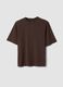 Brown pure cotton short-sleeve T-shirt_4