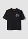 Girls&rsquo; black boxy-fit pure cotton T-shirt with Lilo & Stitch print_3