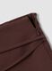 Brown stretch viscose mini skirt with belt_5