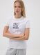 White pure organic cotton T-shirt with graphic for girls_2