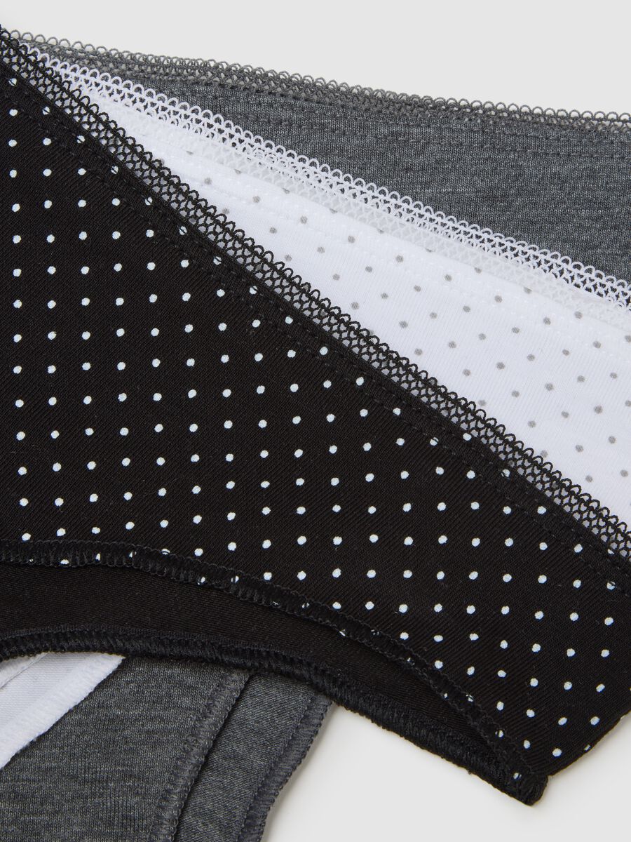 Three-pack Brazilian briefs in multicolour cotton blend regular fit_5