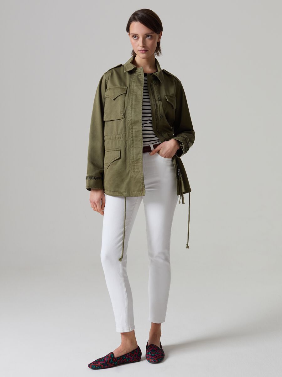 Safari jacket with embroidered details_0