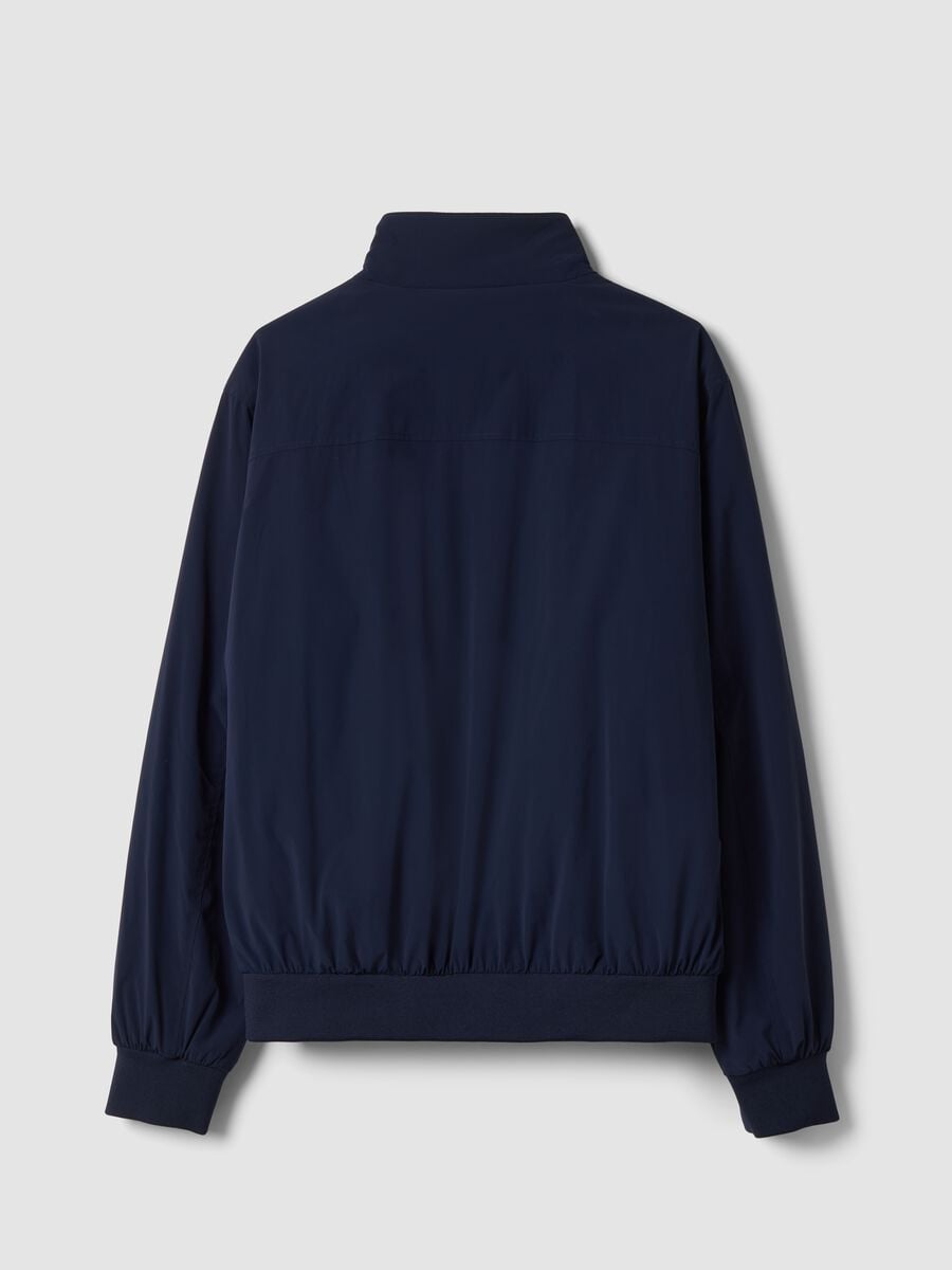 Blue stretch-fabric jacket with zip_2