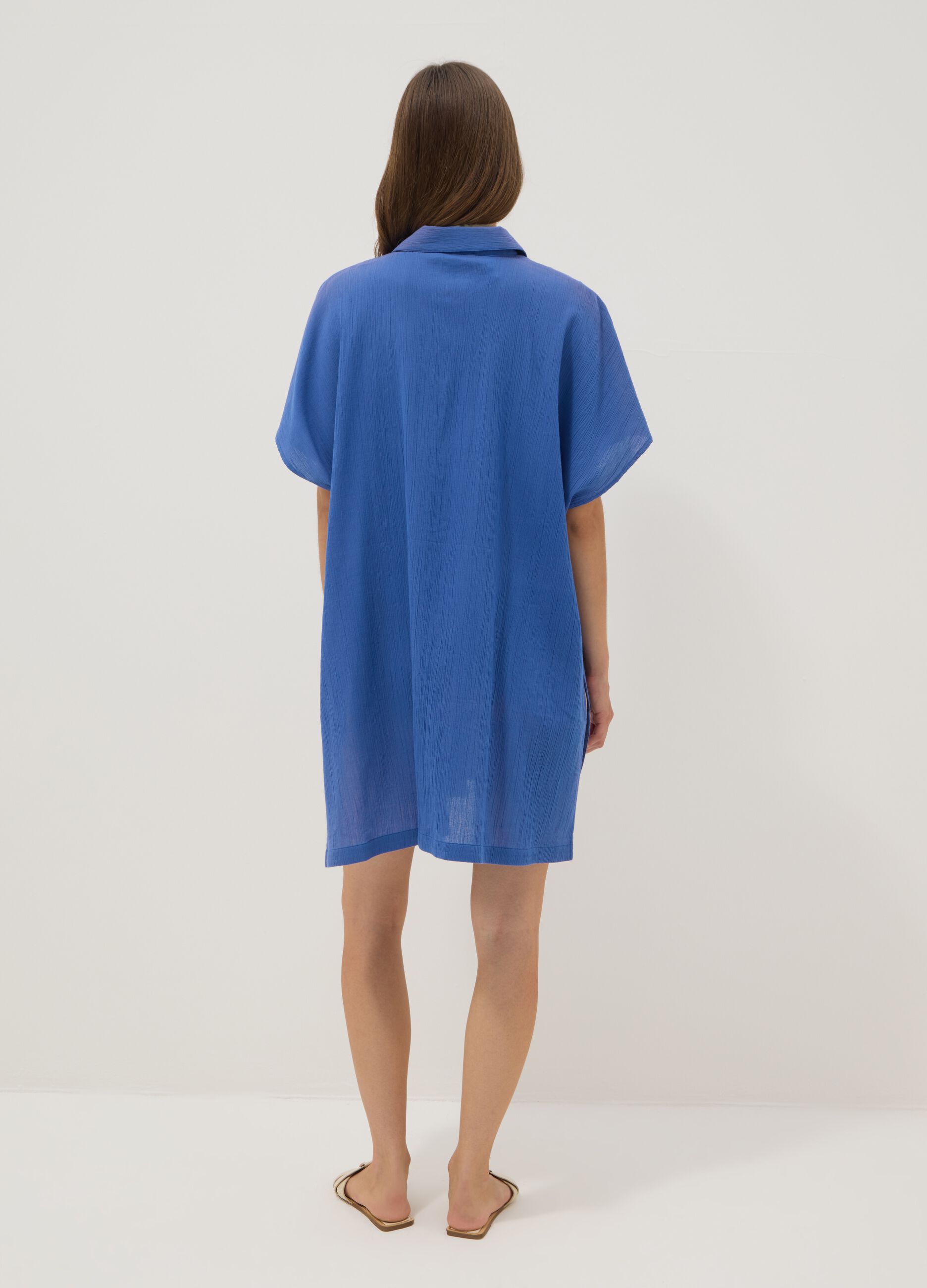 Blue pure cotton kaftan