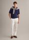 Blue pure cotton polo shirt with chest pocket, regular fit_2