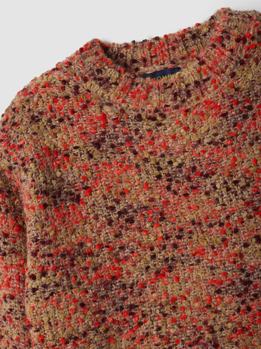 Maglione multicolor a girocollo in misto lana e alpaca_1