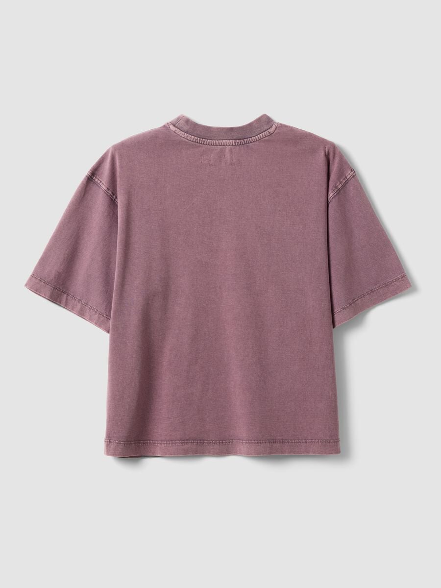 Girls' Oversized Fit Pink Pure Cotton T-shirt_4