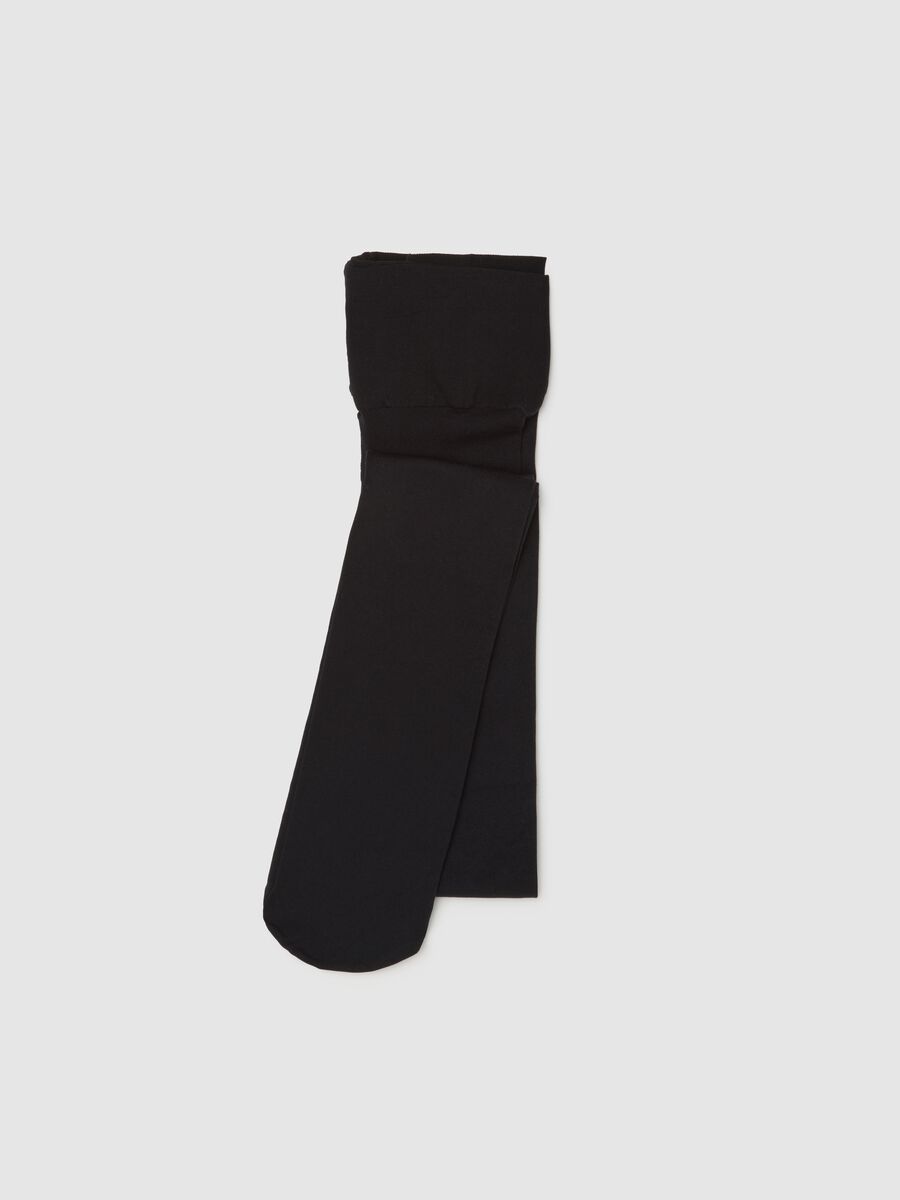 Black stretch fabric tights_1