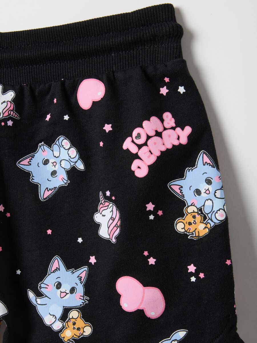 Pantalones cortos multicolor de algod&oacute;n puro para ni&ntilde;as, ajuste regular con estampados_3