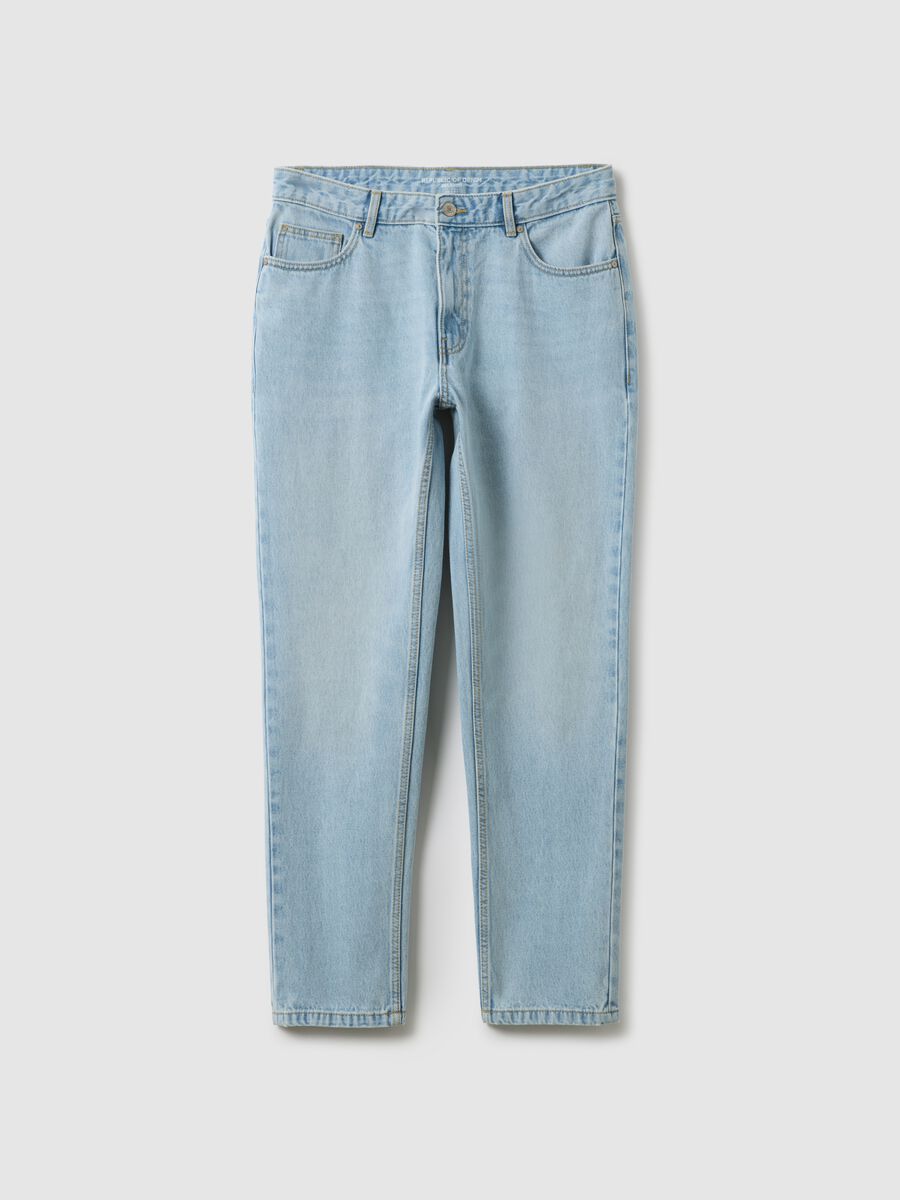 Regular fit blue jeans in pure cotton_4