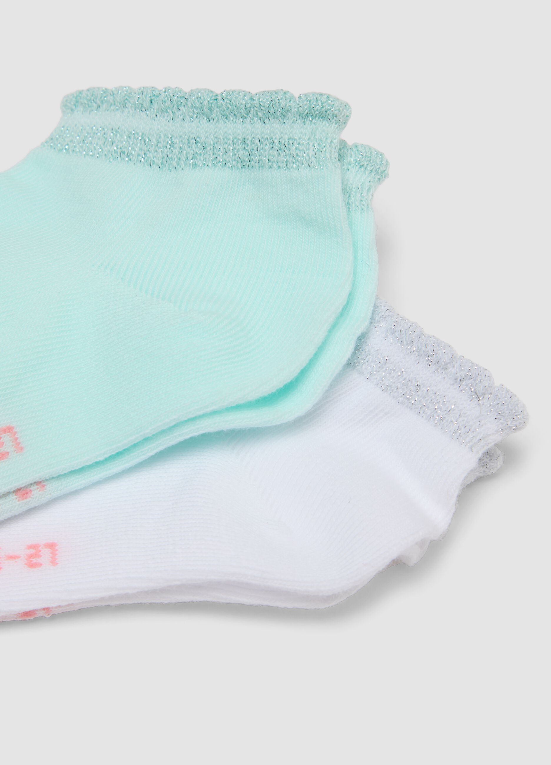 Girls&rsquo; multicolour stretch cotton-blend socks multipack