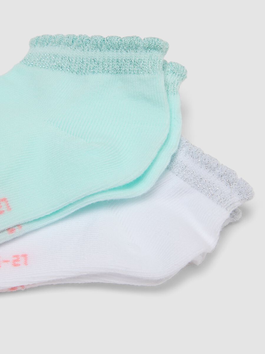 Girls&rsquo; multicolour stretch cotton-blend socks multipack_1