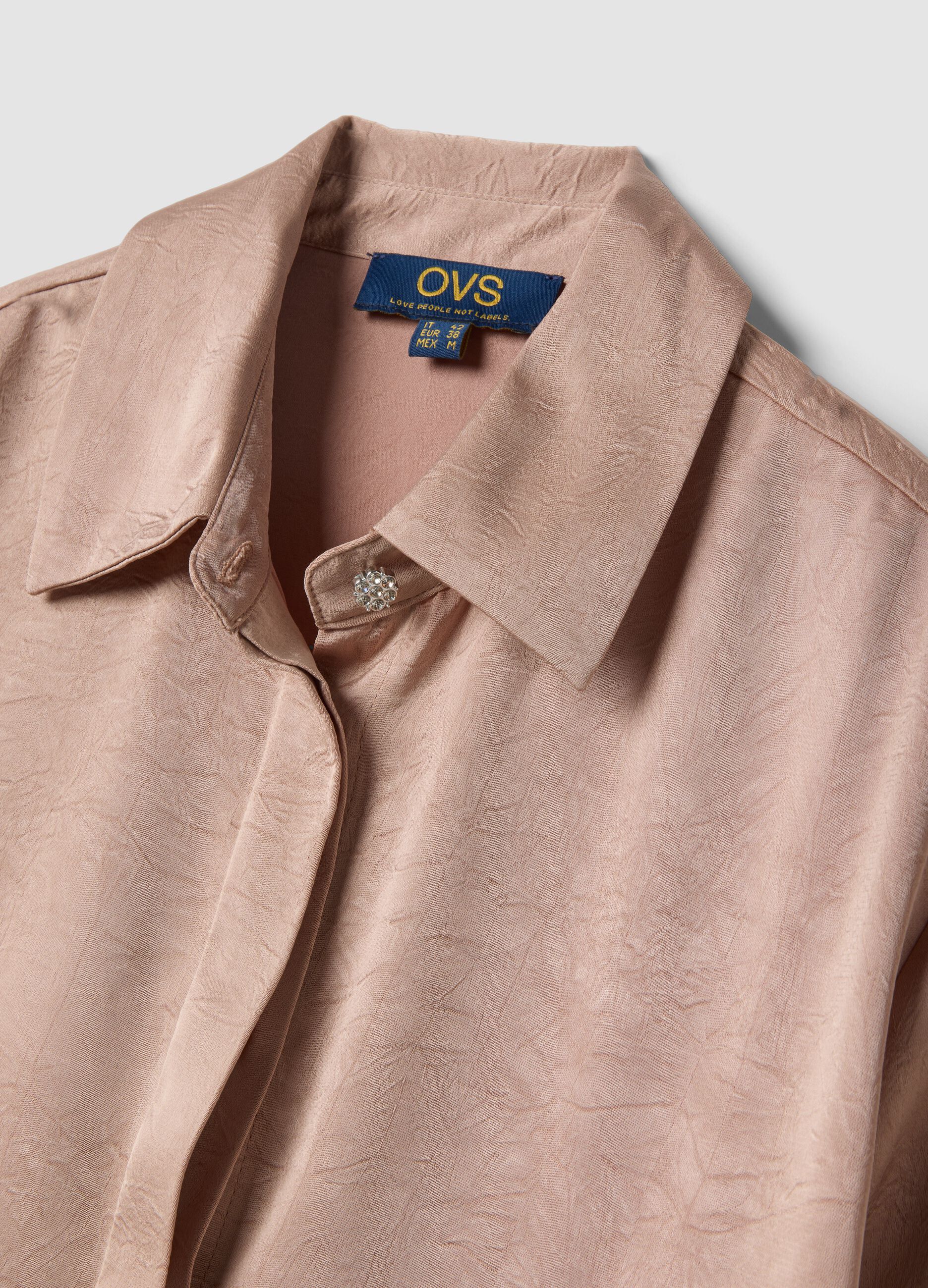 Camicia rosa regular fit con colletto classico