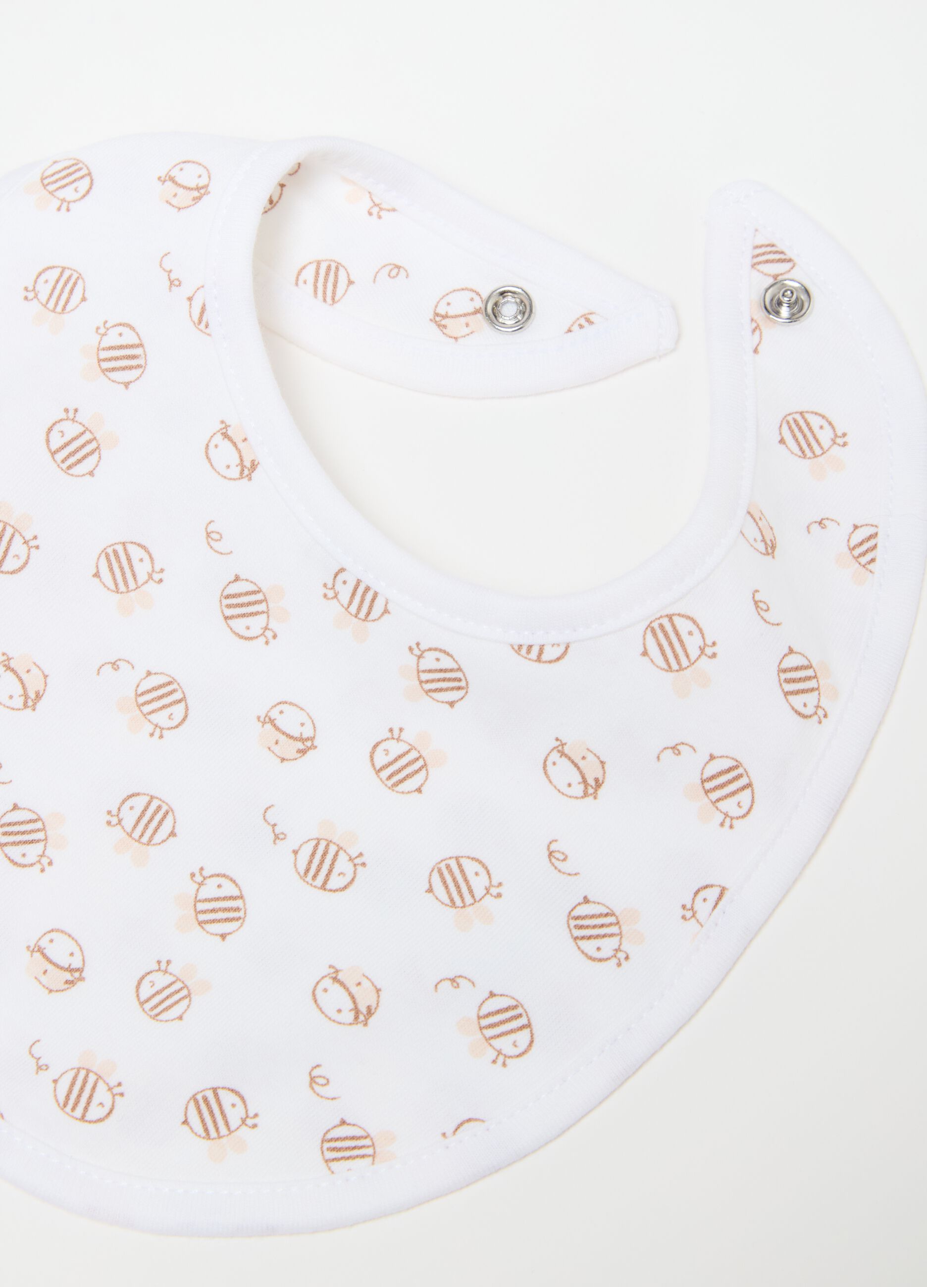 Two-pack cotton bibs with print