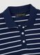 Blue and white striped polo shirt in piquet_5