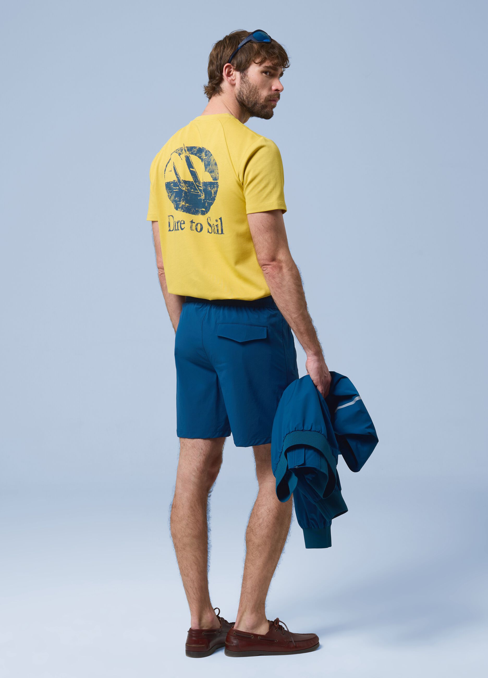 Yellow ALTAVIA SAILING T-shirt in stretch cotton blend