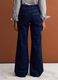 Blue stretch cotton wide-leg jeans_2