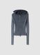 Gerippter Strick-Hoodie in Vintage-Grau_0