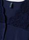Blue V-neck pyjama top in stretchy cotton, lyocell and wool_5