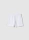 Girls' Regular Fit Pure White Cotton Shorts Featuring Stitch_1