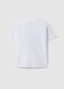 T-shirt blanc en coton pur pour enfant coupe oversize avec impression_1