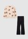 Conjunto de sweatshirt e cal&ccedil;as multicoloridas para menina em algod&atilde;o puro, ajuste regular_1