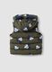 Green padded hooded gilet with Mickey print for boys_1