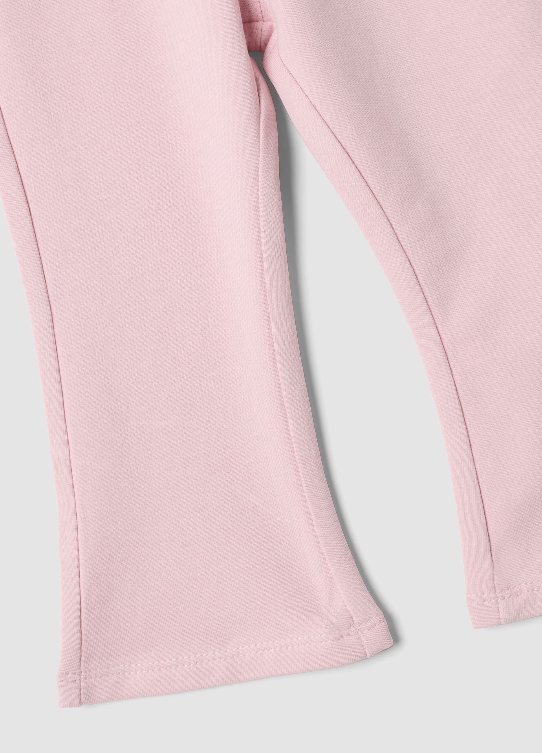 Rosa Hose aus elastischer Bio-Baumwolle