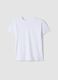 T-shirt branca de algod&atilde;o puro para rapariga, corte regular_3