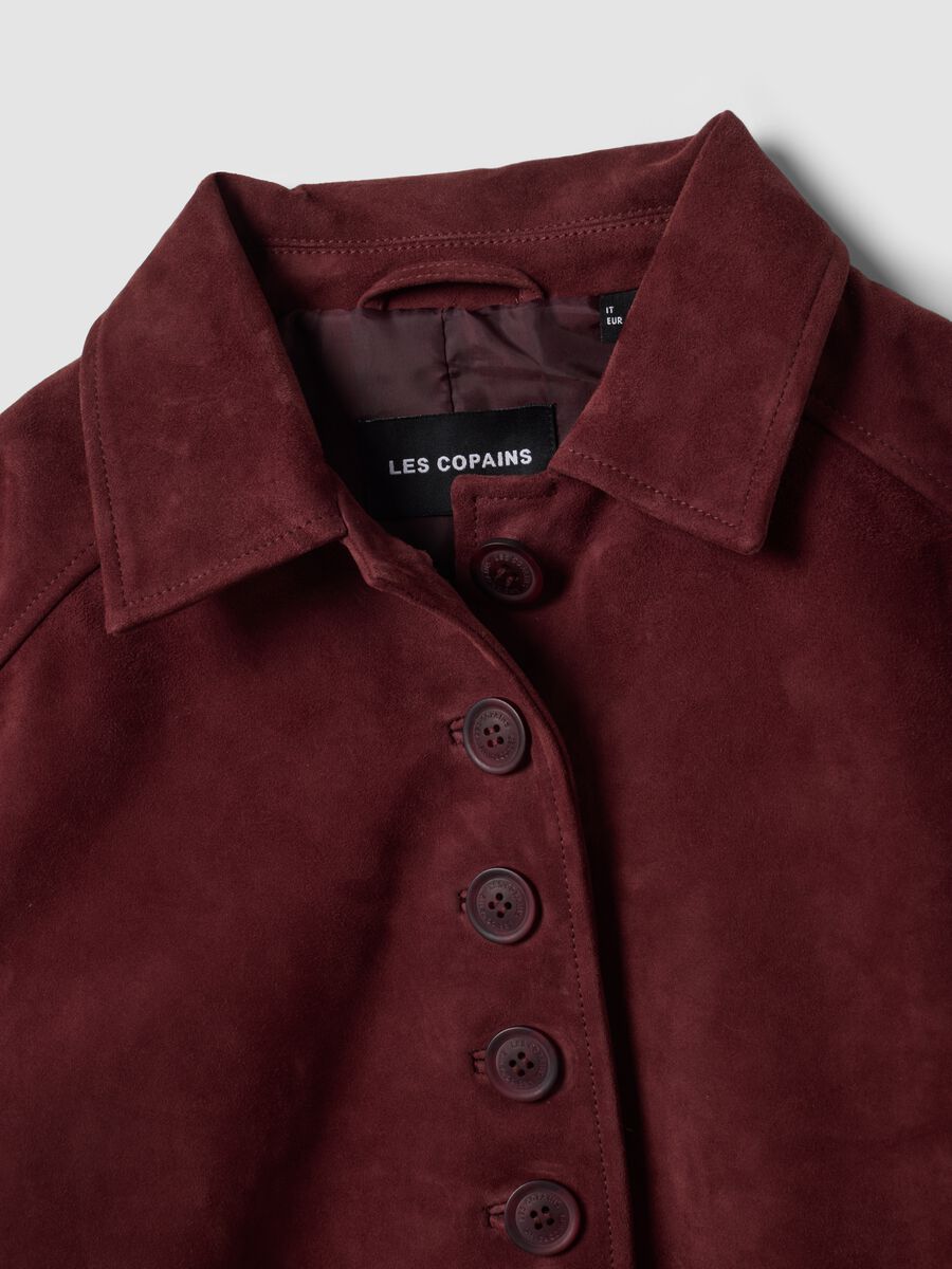Red genuine leather jacket, regular fit_5