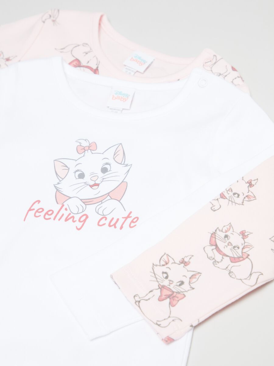 Two-pack cotton bodysuits with Marie print_2