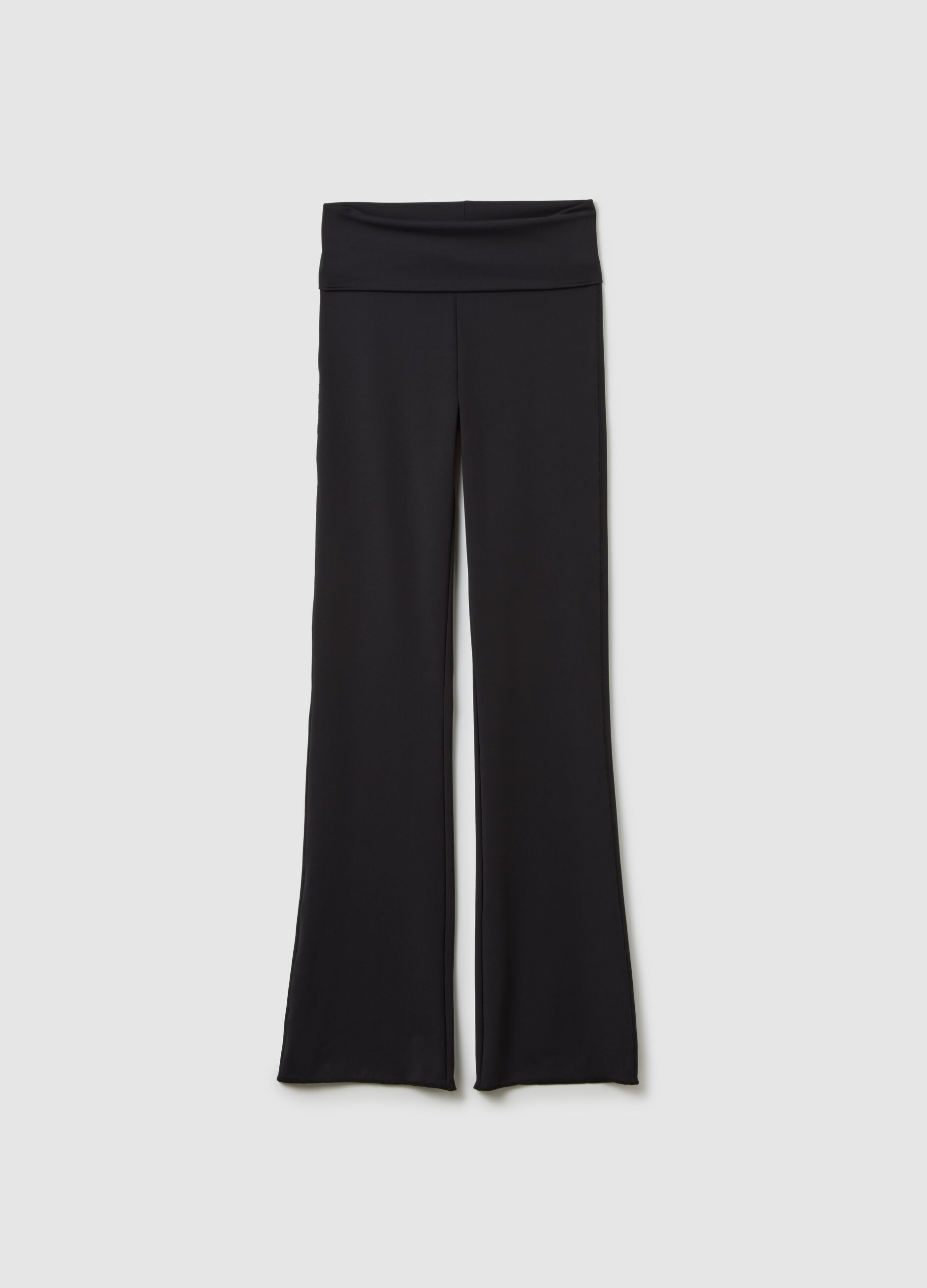 Technische Yoga-Flare-Hose Schwarz