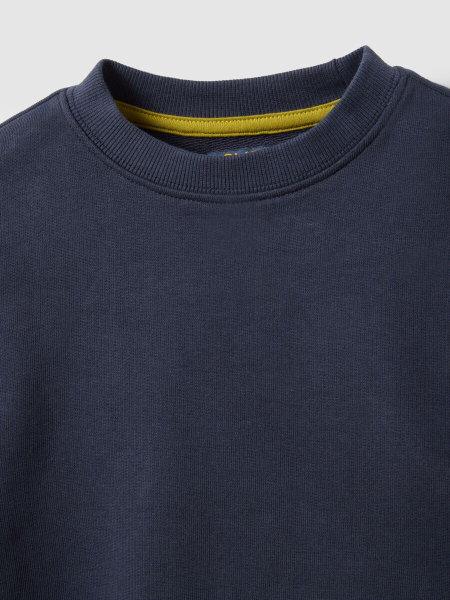 Children's regular fit blue cotton sweatshirt and trousers set_3