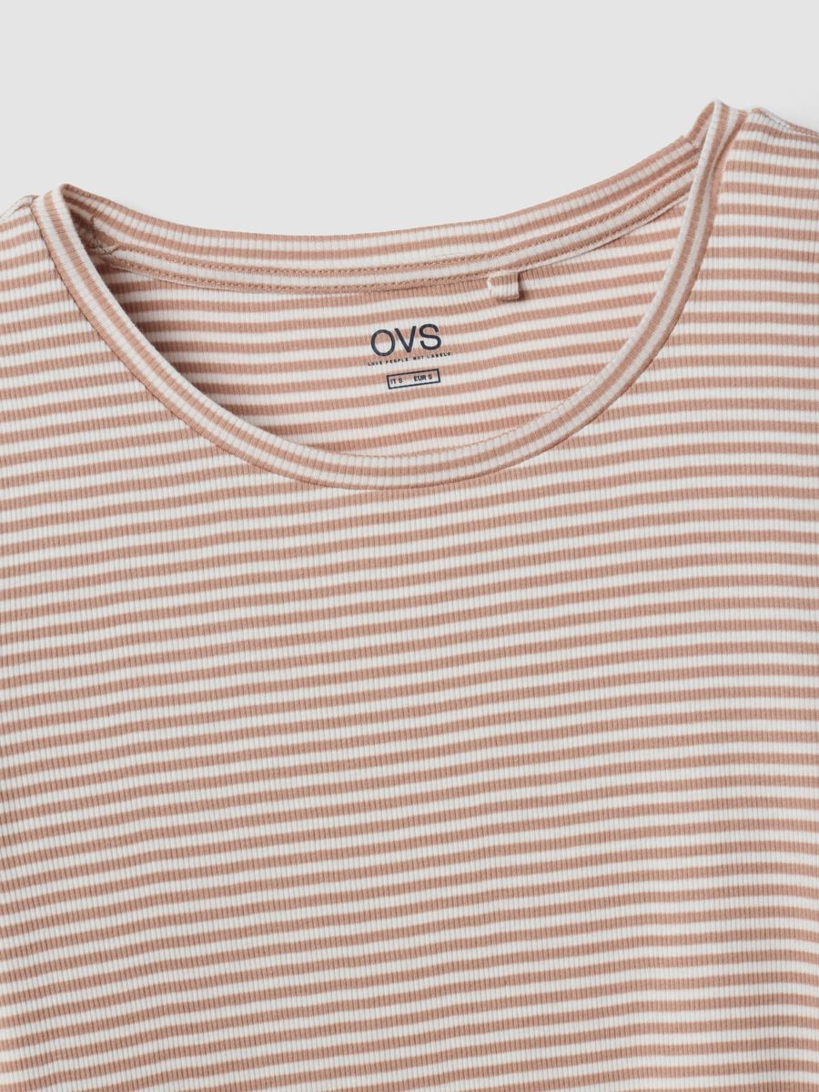 Multicolour pure organic cotton pyjamas with striped T-shirt and shorts_6