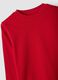 T-shirt rossa in puro cotone organico con girocollo_2