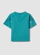 Blue pure cotton short-sleeve T-shirt for baby boy, oversized fit_1