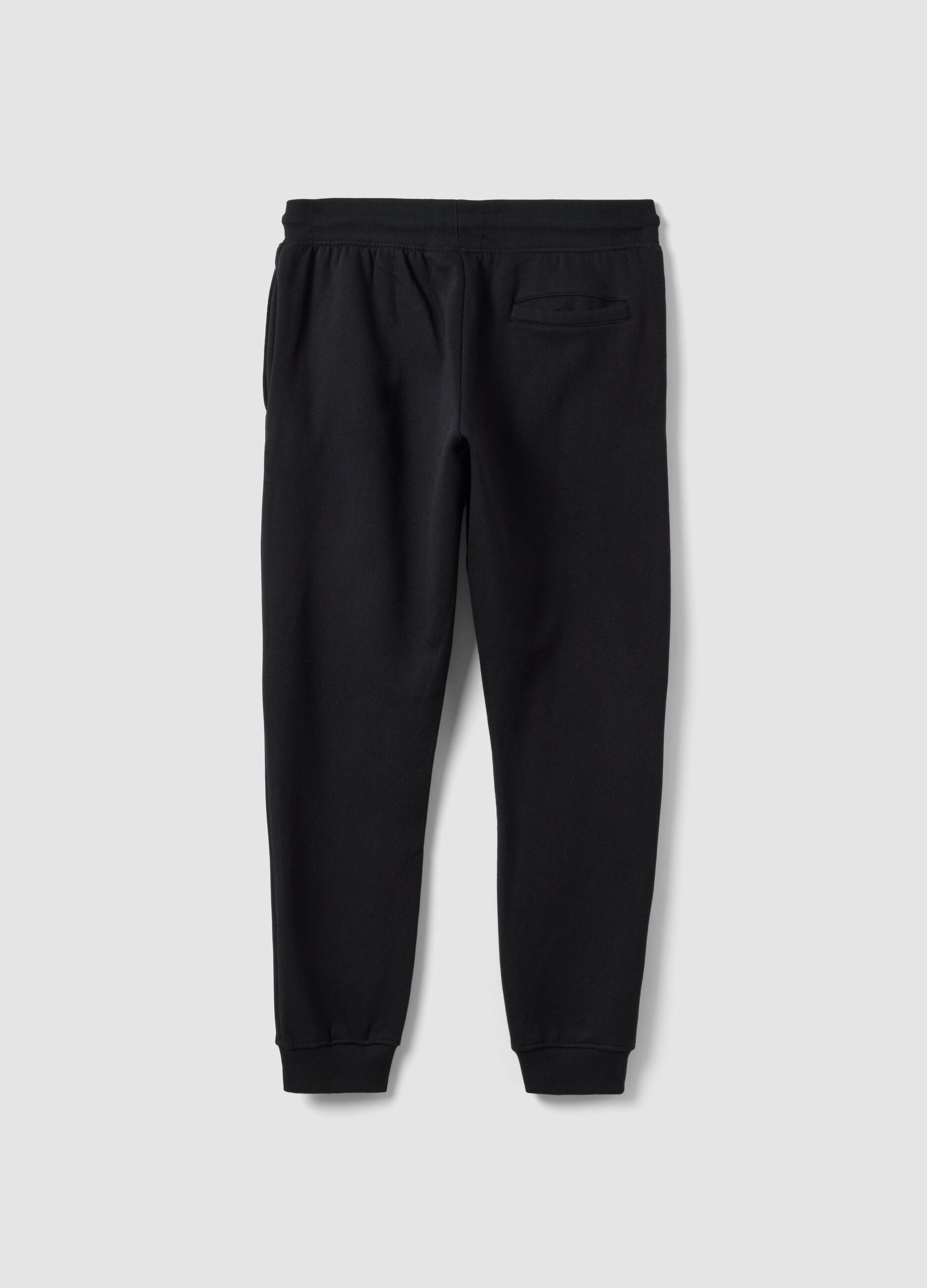 Black cotton-blend joggers with Miami Heat print
