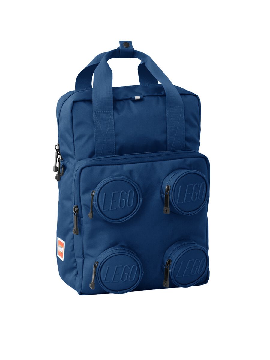 Blue backpack with front pockets_0