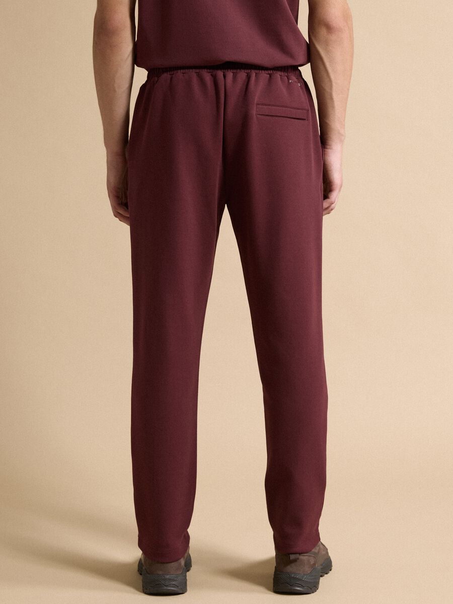 Pantal&oacute;n rojo de algod&oacute;n el&aacute;stico regular fit_3