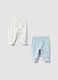 2er-Pack Leggings in Blau und Weiss aus Bio-Baumwolle_0
