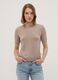 Beige short-sleeve crew-neck wool-blend jumper, regular fit_2