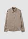 Yellow shirt with brown stripes in stretch fabric_4
