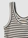 Brown striped pure cotton regular-fit tank top_1