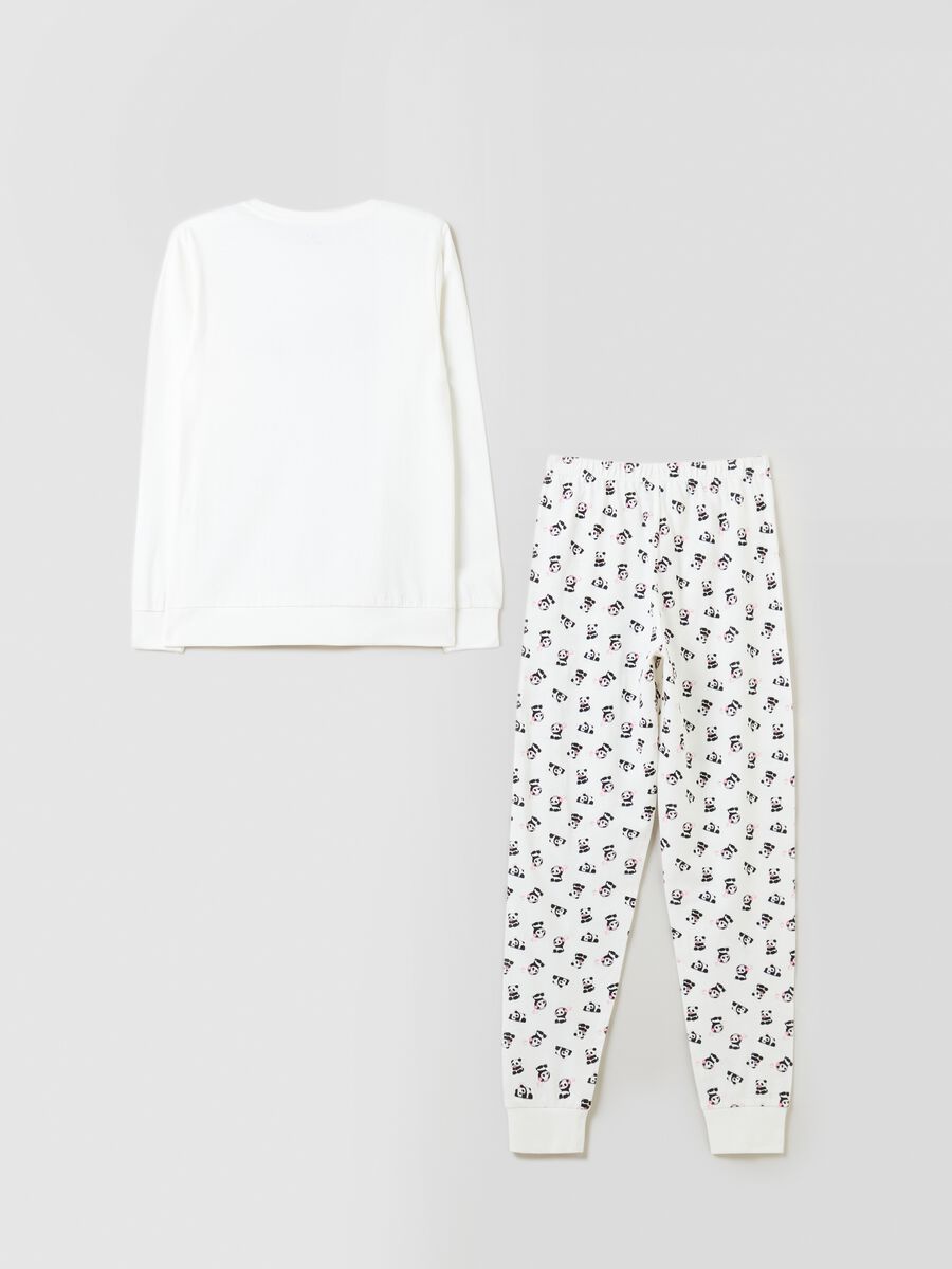 Cotton pyjamas with panda print_1
