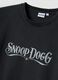 Schwarzes Relaxed-Fit-T-Shirt aus reiner Baumwolle mit Snoop-Dogg-Schriftzug_1